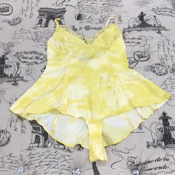 Free People Luella Lace Trim Satin Bodysuit - Picture 2 of 6